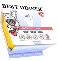 Best Dinner Vet Profi Gastrointestinal корм для кошек при нарушениях пищеварения и всасывания в кишечнике паштет с индейкой. ламистер 100 гр