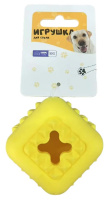 Игрушка резиновая для собак Леду Тойс / Ledu Toys, кубик для лакомства