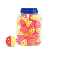 Триол Игрушка Мяч для кошек, желто-розовый