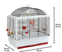 Клетка для птиц PALLADIO 3 черная (50 х 30 х 64 см)