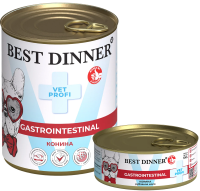 Best Dinner Vet Profi Влажный консервированный полнорационный диетический легкоусвояемый корм для собак и щенков с 1 мес. при заболеваниях пищеварительной системы "Конина" (340 гр)