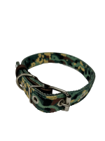 Ошейник 25 мм 2-сл Камуфляж брезент Зелёный/Green Дакель