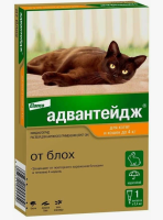 Bayer Адвантейдж Капли для котят и кошек 1 пипетка 0,4 мл (до 4 кг)