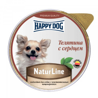 Хеппи Дог Natur Line Телятина с сердцем паштет 125гр