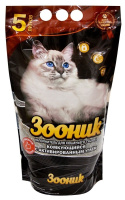 Наполнитель "Зооник" Комкующийся с углем 5 л