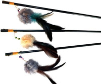 И-11 Дразнилка для кошек "Мячик с перьями"