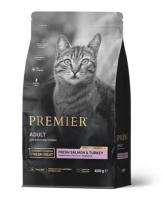 Premier Cat Salmon&Turkey ADULT [Свежее филе лосося с индейкой для кошек] (400 гр)