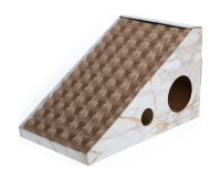 Pet-it картонный домик-когтеточка Grey House, 55х34х33 см, серый с узором