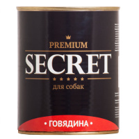 Secret Премиум консервы для собак говядина, 850 г.