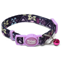 Ошейник нейлоновый для кошек "Геометрия" XS, 10*210-330мм Триол