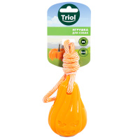 Триол Игрушка для собак из термопластичной резины "Тыква с верёвкой", 105/295 мм. (105/295мм)