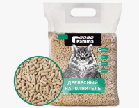 Наполнитель впитывающий древесный мелкие гранулы Gamma, 15л