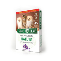 Чистотел БиоКапли, с лавандой, от эктопаразитов, для кошек и собак мелких пород, 2 пипетки