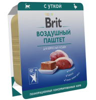 Brit Premium Воздушный паштет Утка для взрослых кошек, 100 г.