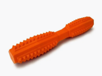 Игрушка д/с палка литая с шипами малая "Зооник" [пластикат] 21 см, оранжевая