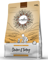 Акция 1+1 Сухой корм CRAFTIA NATURA для щенков миниатюрных и мелких пород из курицы и индейки 640 гр