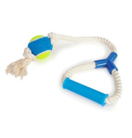 Камон Игрушка Резиновый мяч на веревке с ручкой для дрессировки