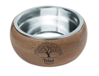 Миска металлическая на деревянной подставке "Древо", серия NATURAL, Triol (0,33 л)