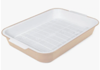 Туалет для кошек с сеткой "Эстет", бежевый, 380*280*62мм