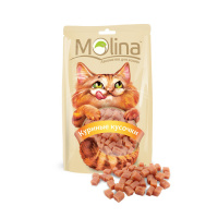 Molina Лакомство для кошек куриные кусочки, 80 г.