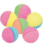Триол Игрушка Мяч цветочный для кошек, двухцветный