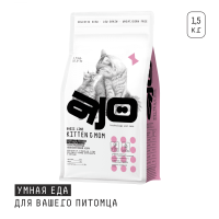 AJO Kitten & Mom корм низкозерновой д/котят, беременных и кормящих кошек с индейкой [уценка] (1,5 кг)