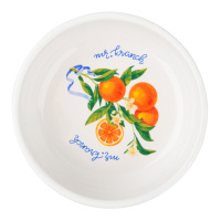 Миска Mr.Kranch для собак и кошек из фарфора "Апельсины" (350мл белая)