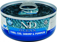 Farmina N&D Cat Ocean для кошек консерва треска с креветками и тыквой 70 г