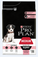 ПРОПЛАН д/щенков средних пород с чувствительной кожей лосось/рис [уценка 1] (3 кг)