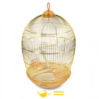 Триол Клетка для птиц 480 золото круглая 48*76,5 см.