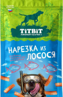 Титбит 027820 Рыбные лакомства д/собак Нарезка из лосося 80г