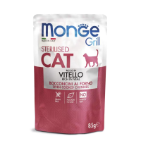 Monge Влажный корм для кошек Monge Grill Sterilised для стерилизованных итальянская телятина 85 г.