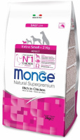 Monge Dog Extra Small корм для взрослых собак миниатюрных пород с курицей, (3 кг)