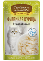 Деревенские лакомства пауч д/к Филейная курица в нежном желе 70г