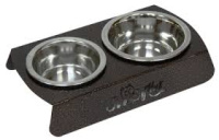 Подставка двойная [мет миски 0,18 л +0,35 л] Зооник Красный