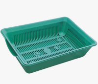 Туалет для кошек высокий с цветной сеткой "Лапки"350*250*90мм (серый)