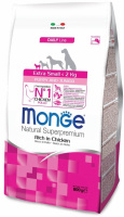 Monge Dog Extra Small корм для щенков миниатюрных пород с курицей, 800 г.