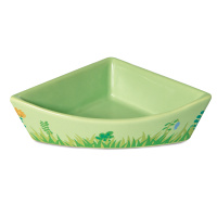 Триол Миска керамическая угловая для мелких животных "Полянка", 0,045л