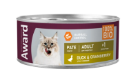 Влажный корм AWARD для взрослых кошек паштет из утки с клюквой 100г
