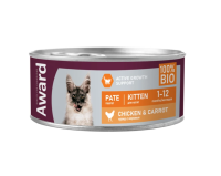 Консервы AWARD для котят, паштет из курицы с морковью 100г