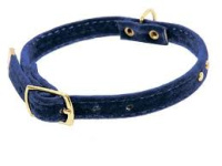 Ошейник флок с украшением 10ммх30см КАСКАД (синий)
