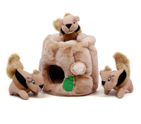 OutwardHound игрушка-головоломка для собак Hide-A-Squirrel [спрячь белку] малая 12 см