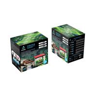 PRIME Аквариум, красно-черный, с LED светильником, фильтром и кормушкой, 15 л, 31,5х19,5х29 см. (15 л)