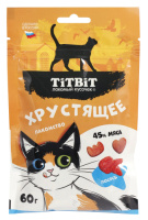 Титбит 027486 Лакомство для кошек хрустящее с лососем 60г