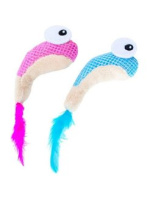 Petstages игрушка для кошек Dental "Креветки" 2 шт. с кошачьей мятой, 7 см