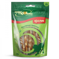 Триол Лакомство для собак Крученые палочки с кроликом, 70 г
