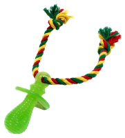 Dental Knot Игрушка для собак Соска с канатом и этикеткой, зеленая 10,7 см. (ЗЕЛЕНАЯ D11-3952-GR)