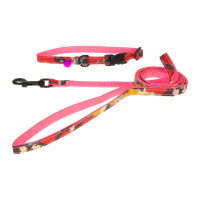 Комплект Ошейник 15 мм*40 см с поводком 120 см "Аква" Пет Лайн (розовый)