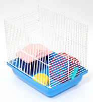 Зооник Клетка для джунгариков: дом, колесо, миска