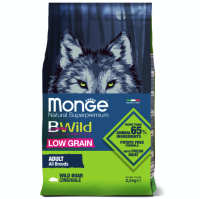 Monge Dog BWild LOW GRAIN низкозерновой корм из мяса дикого кабана для взрослых собак всех пород (2,5 кг)